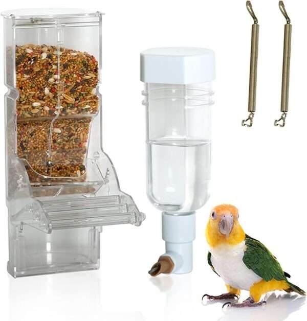 Automatic Bird Feeder & Water Dispenser Set